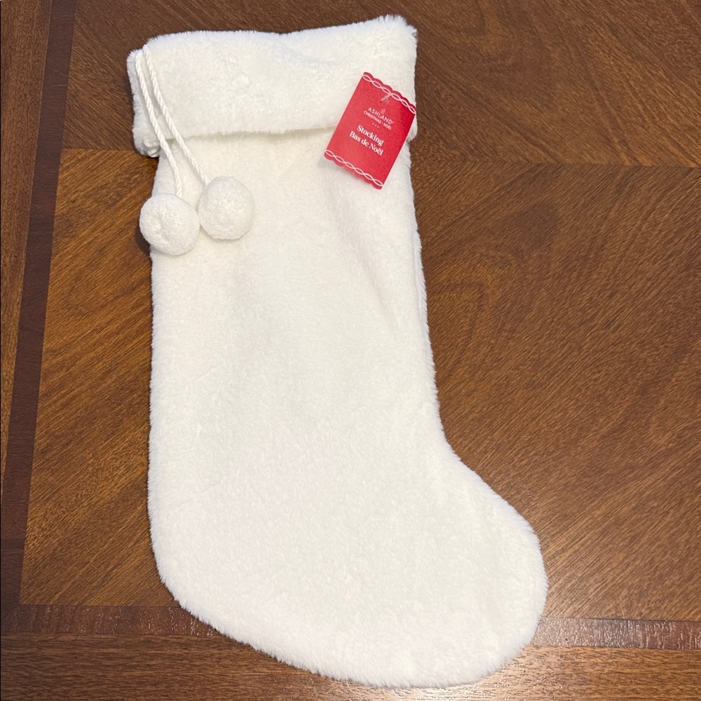 Ashland White Holiday Stocking